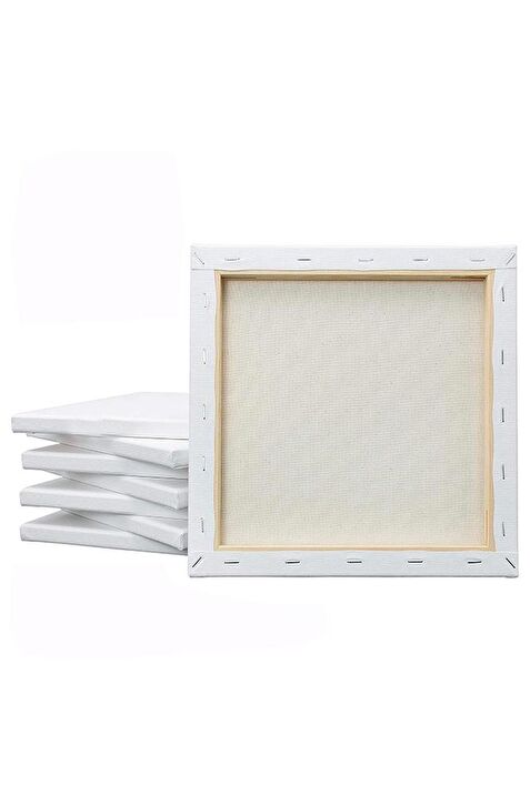 tuval20x20cmastarlkaretuval4adet Turuncu Tuval 20x20 cm (%100 Pamuklu)